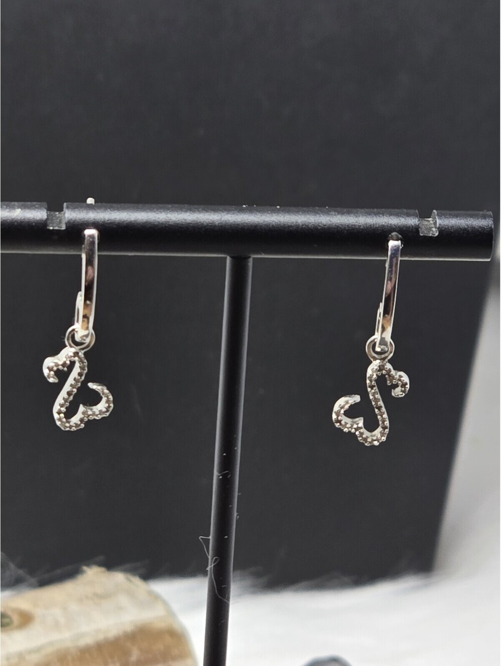 Jane Seymour Open Hearts Zales 14K WG Diamond Earrings